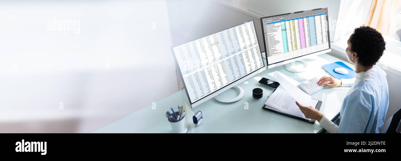 Medical Coding Bill And Billing Codes Spreadsheets Stock Photo Alamy