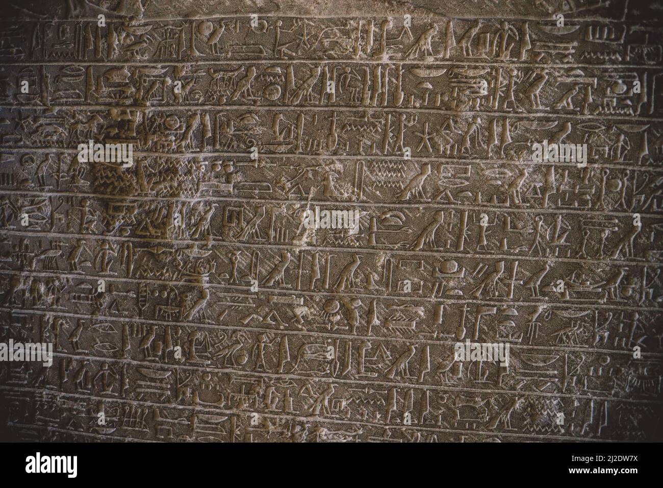 Ancient Egyptian Plates and Walls carrying Hieroglyphics in the