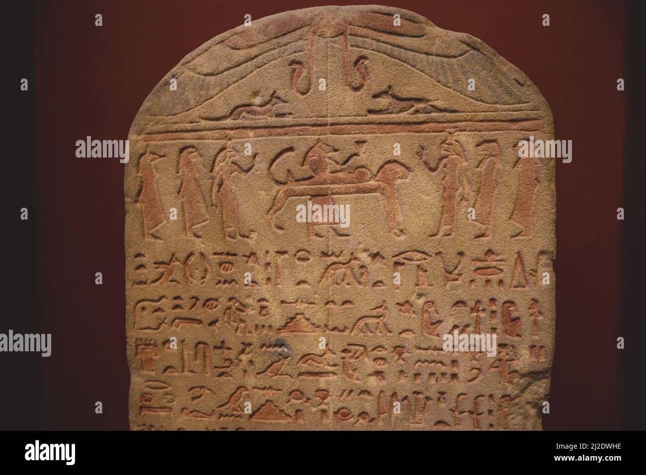 Ancient Egyptian Plates and Walls carrying Hieroglyphics in the
