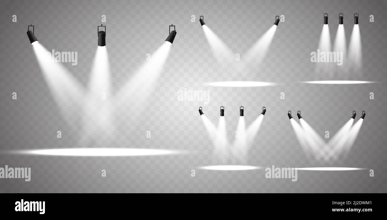 Vector Spotlights. Scene. Light Effects. Glow light effect Stock Vector ...