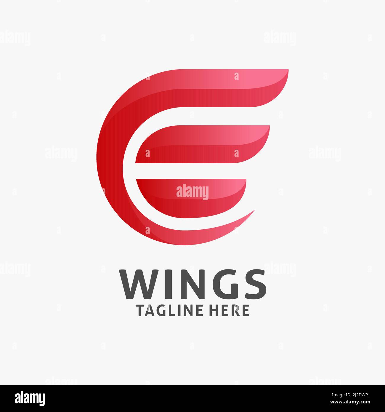 wing logo design in circle concept Stock Vector Image & Art - Alamy