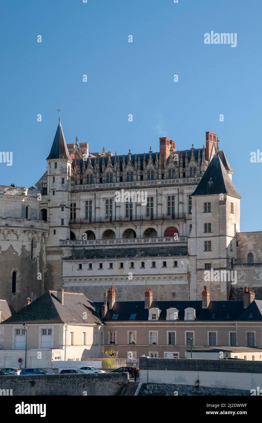 Amboise castle, Amboise, Loire Valley listed as UNESCO World Heritage Site, Indre et Loire (37), Centre-Val de Loire region, France Stock Photo