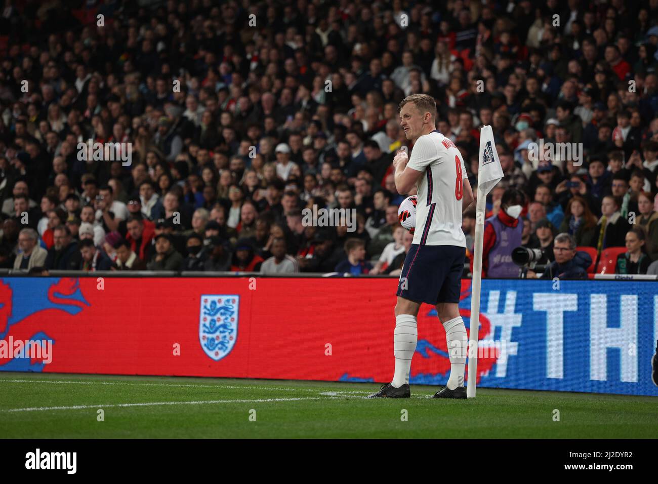 London, UK. 29th Mar, 2022. James WardProwse (E) prepares to take a