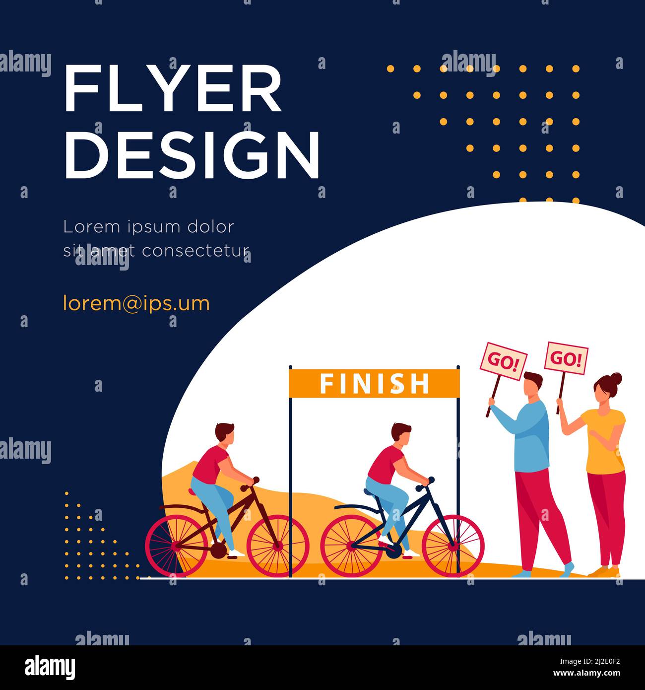 Cyclists competing on city bicycle marathon. Activity, crowd, cityscape flat vector illustration