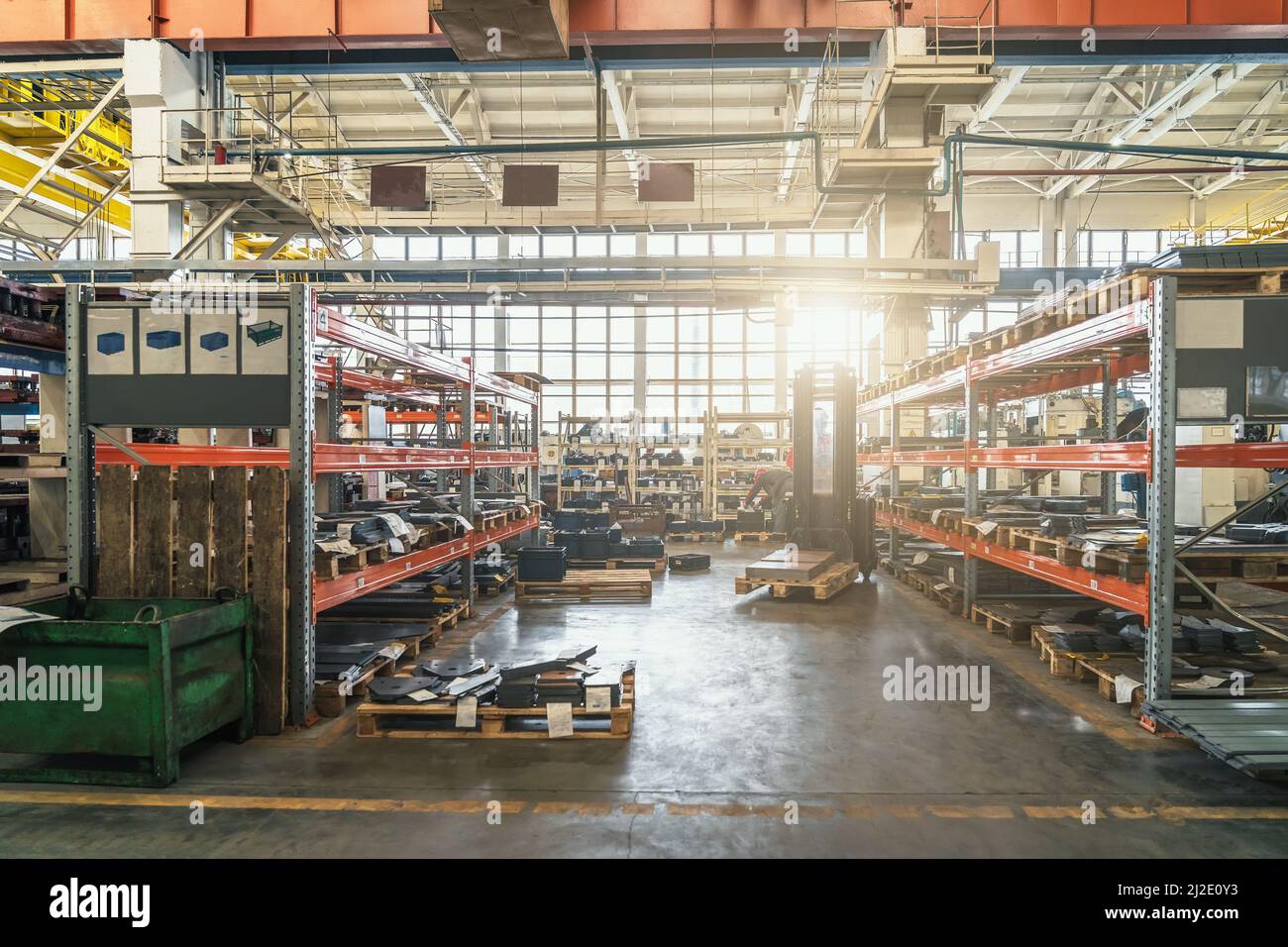 Interior of industrial metalworking factory inside Stock Photo