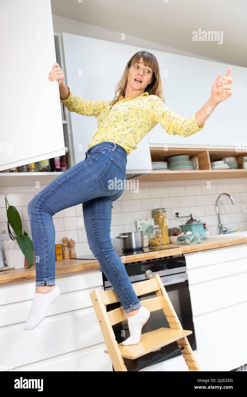 Woman accident falling hi-res stock photography and images - Alamy