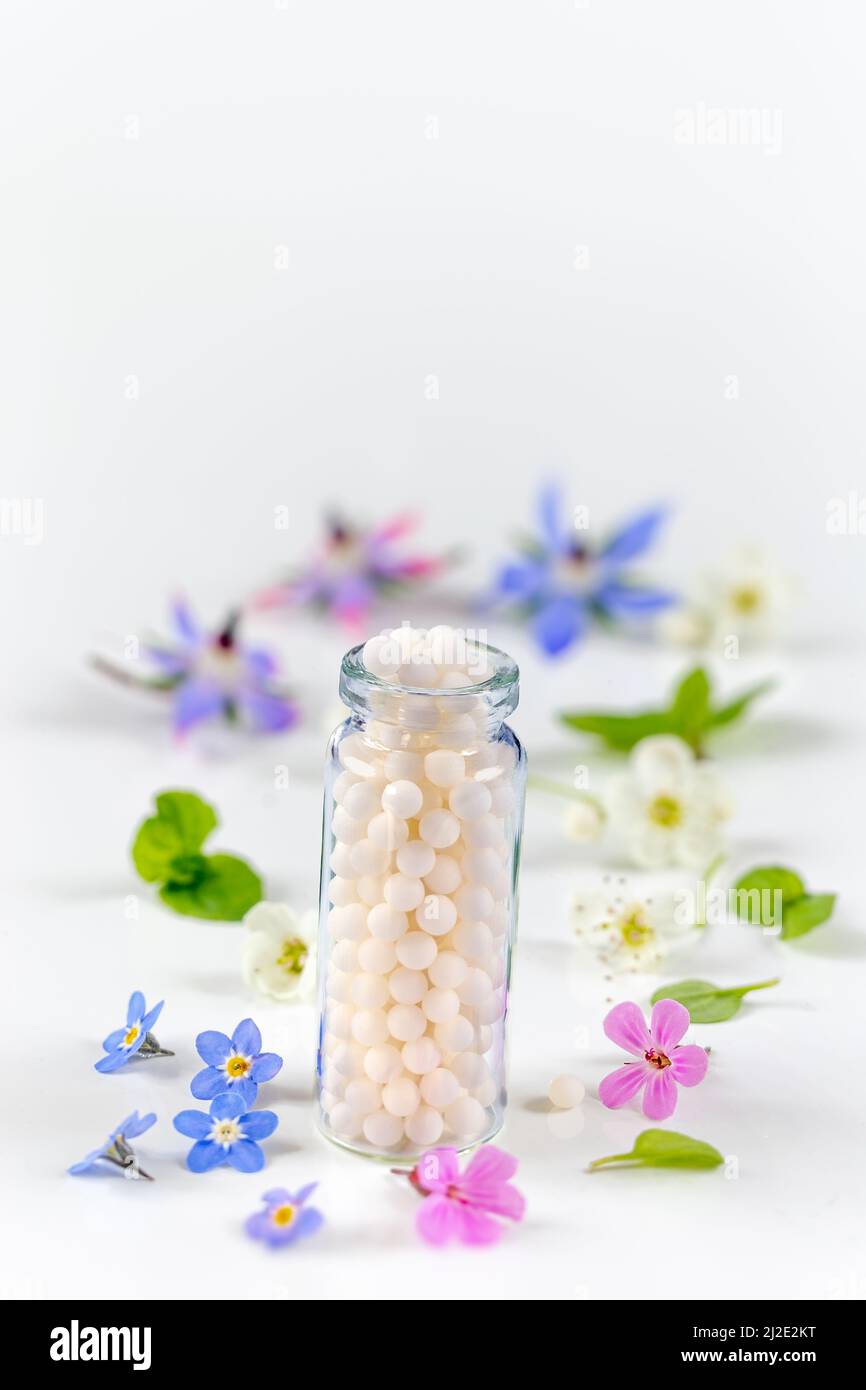 Granules homeopathy Stock Photo