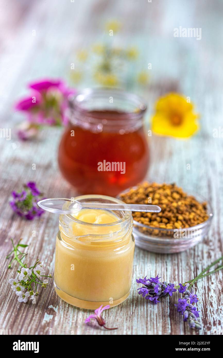 Bee products Stock Photo