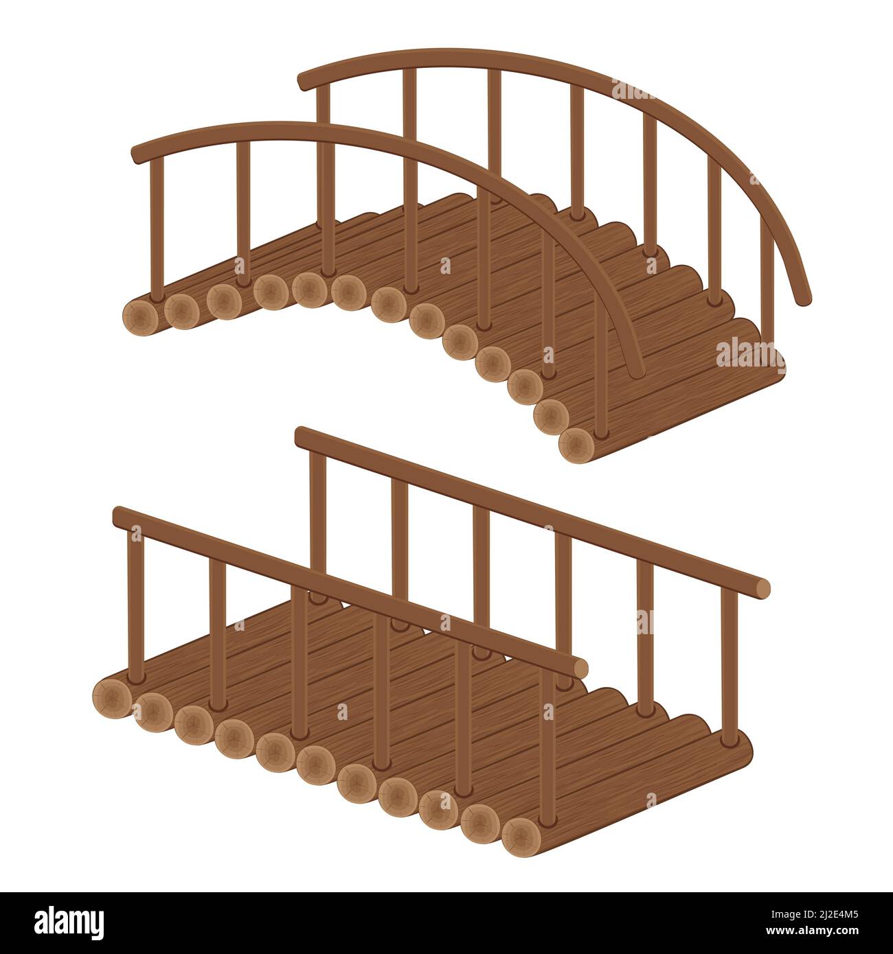 Wood bridges Stock Vector Images Alamy