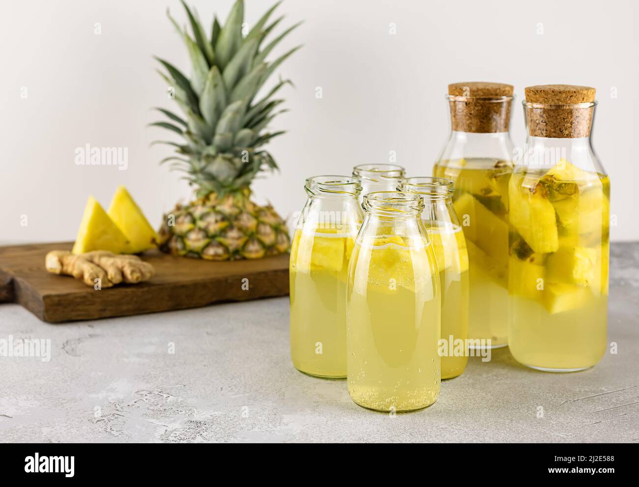 Homemade fermentation. Mexican pineapple drink Tepache Stock Photo Alamy