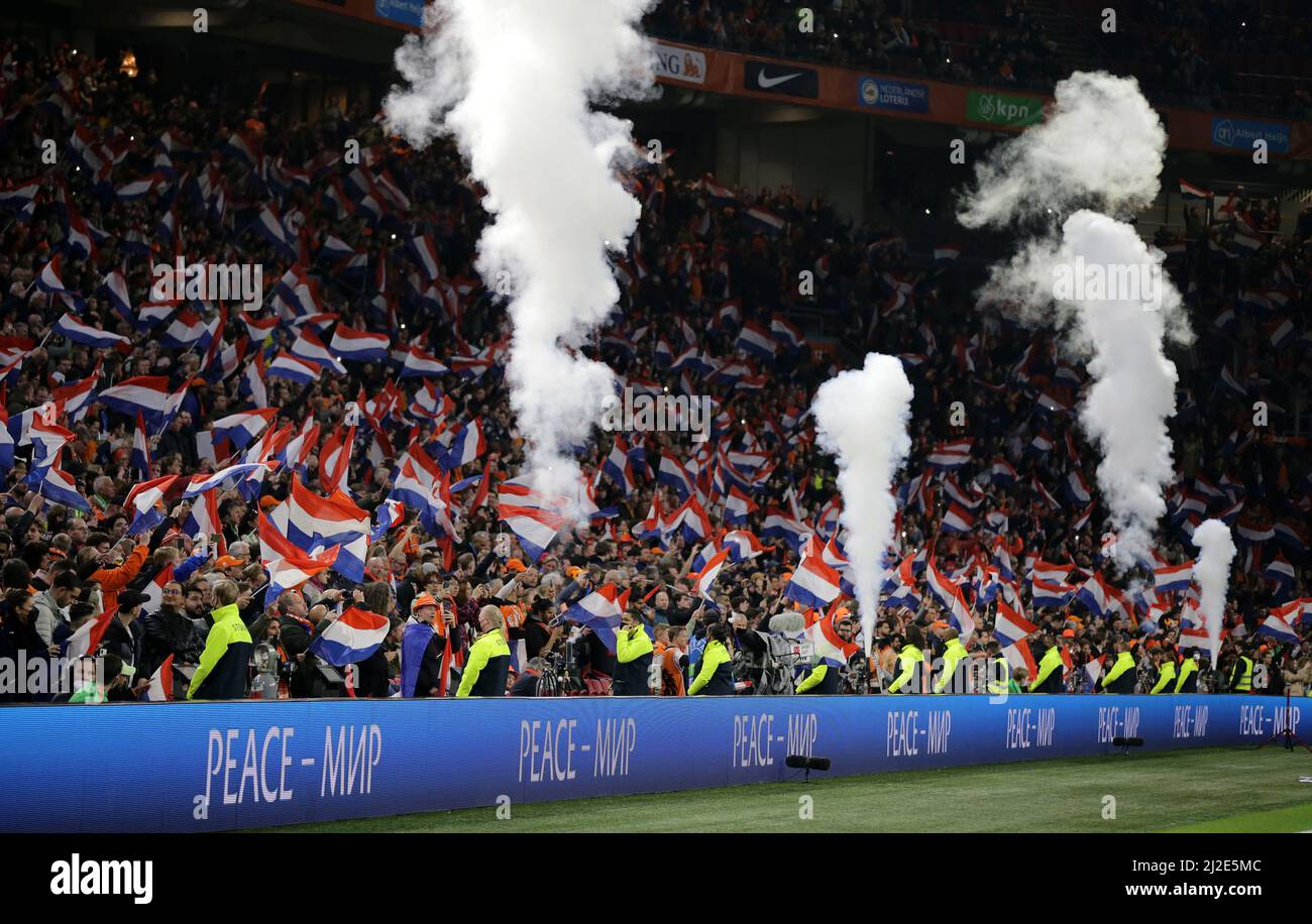Holland Fans  Fussball LŠnderspiel Deutschland - Niederlande Holland  friendly match Germany - Netherlands  29.3.2022  © diebilderwelt / Alamy Stock Stock Photo