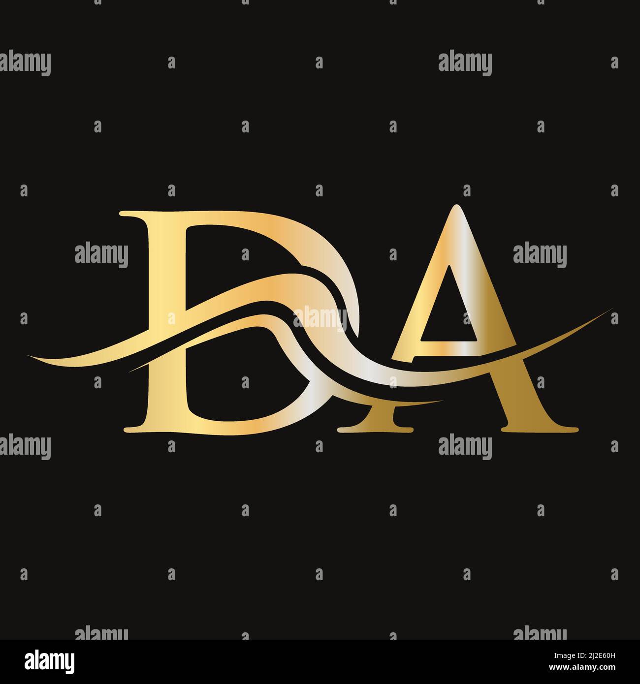 Letter DA Logo Design. Initial DA Logotype Template For Business And ...