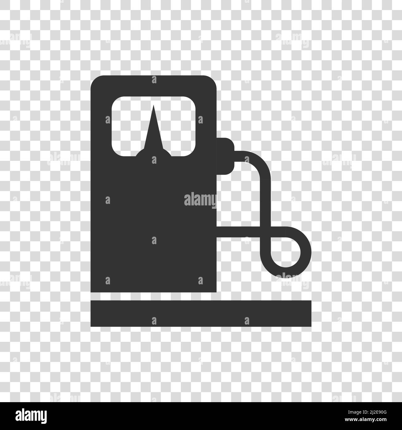 Fuel pump icon in flat style. Gas station sign vector illustration on ...