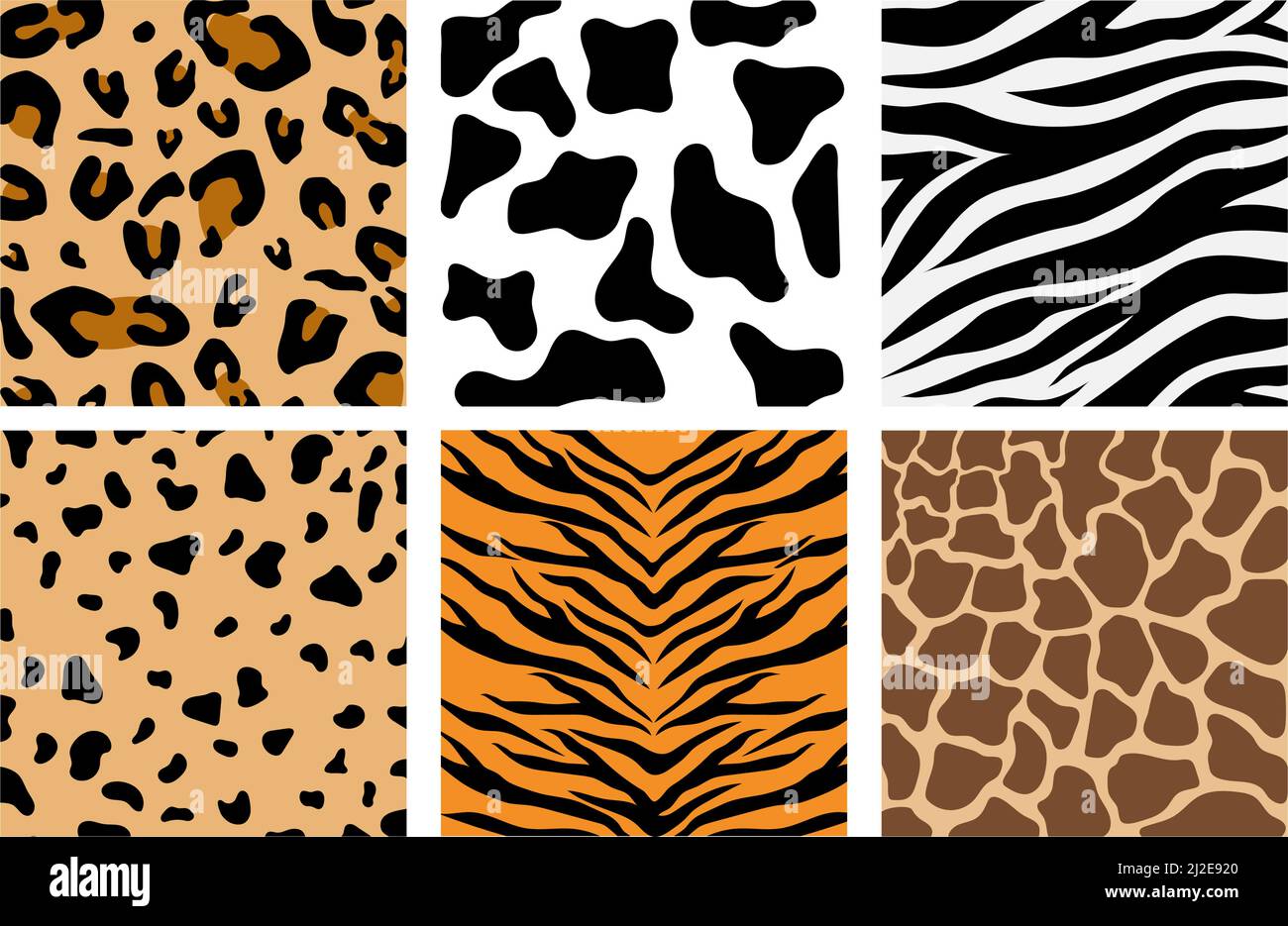 Animal skin set design background illustration vector Stock Vector ...