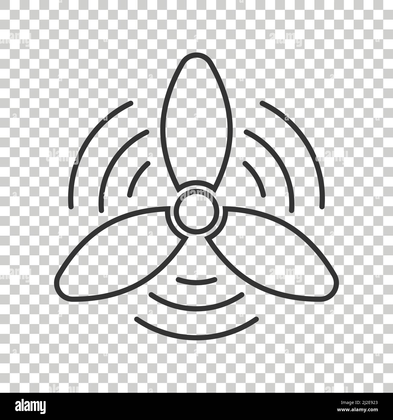 Wind power plant icon in flat style. Turbine vector illustration on ...