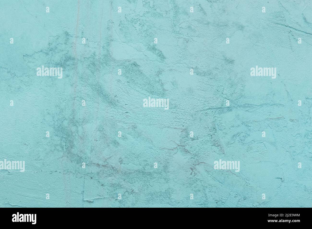 Aquamarine or azure light color abstract wall surface for design texture background. Stock Photo