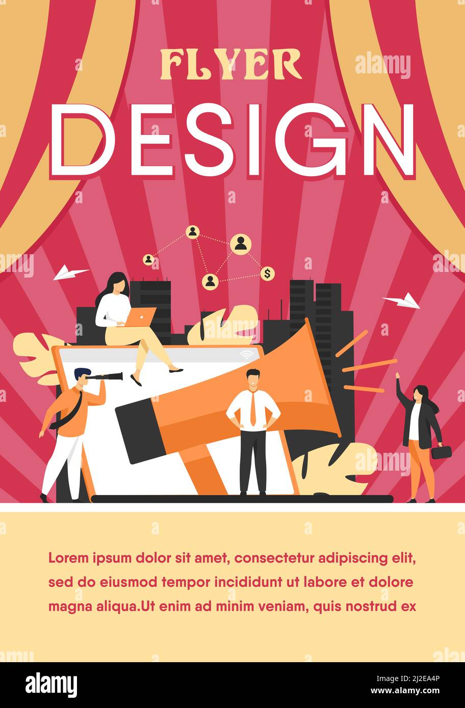 Noisy big megaphone. Speaker announcing news to target audience. Can be