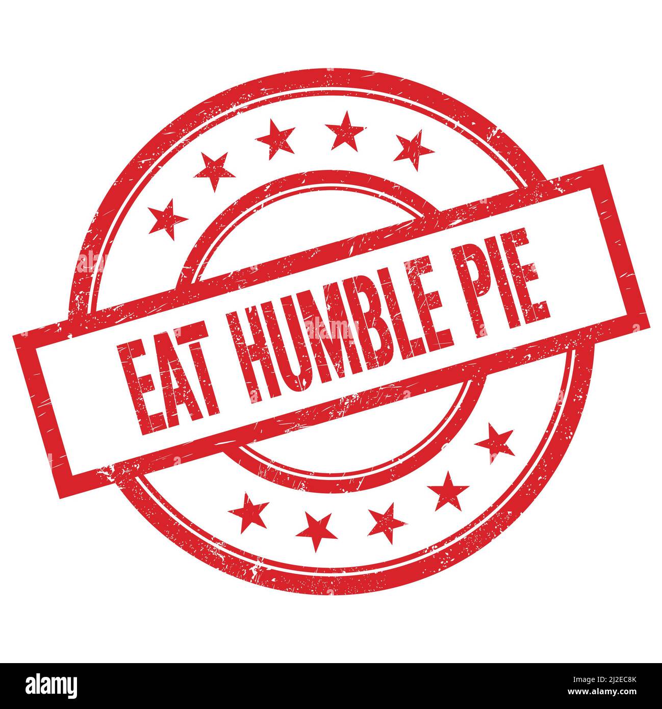 EAT HUMBLE PIE text written on blue round vintage rubber stamp Stock Photo  - Alamy