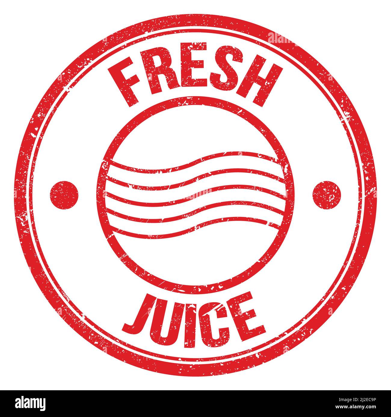 FRESH JUICE text written on red round postal stamp sign Stock Photo Alamy