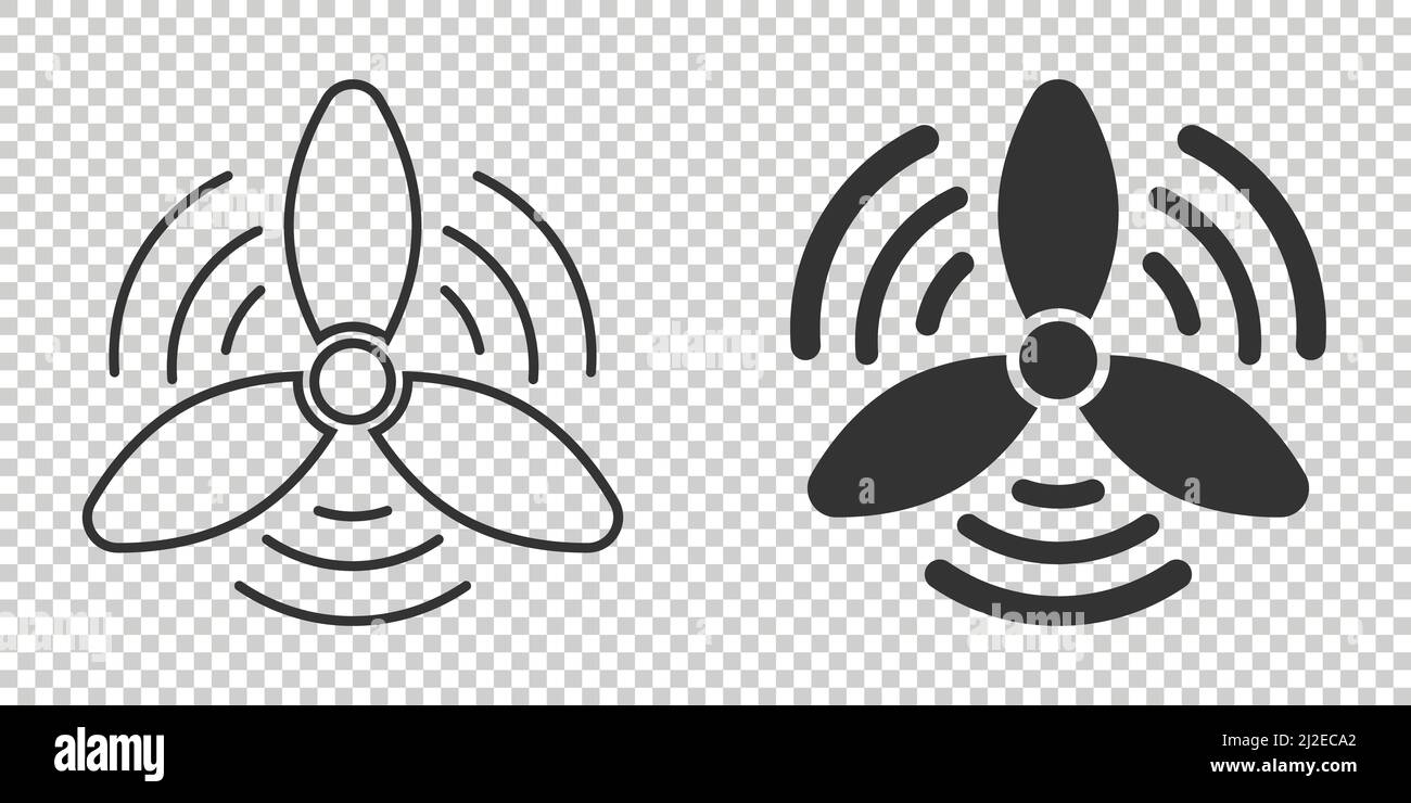 Wind power plant icon in flat style. Turbine vector illustration on ...