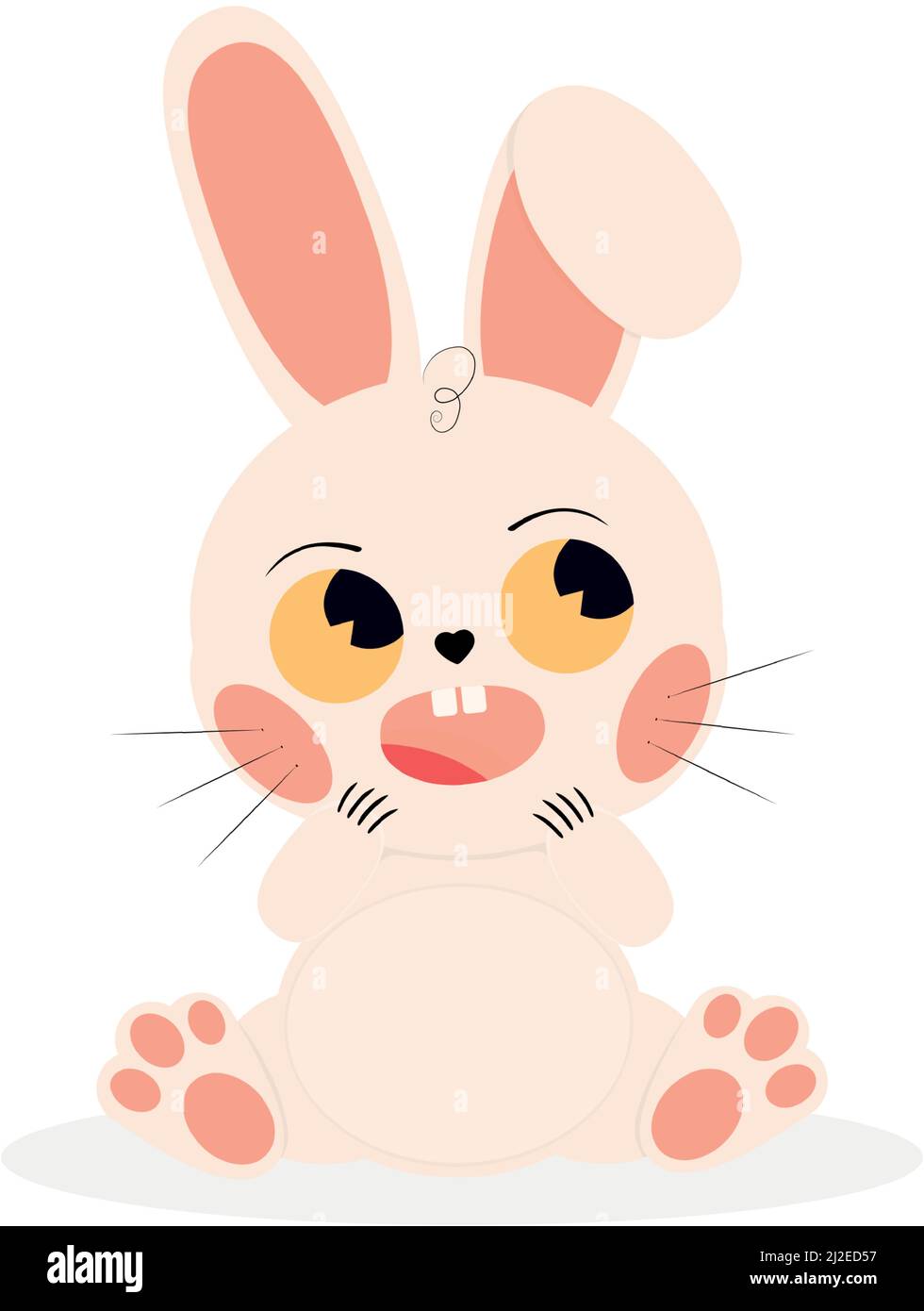 Easter Bunny on a white background - Vector illustration Stock Vector ...