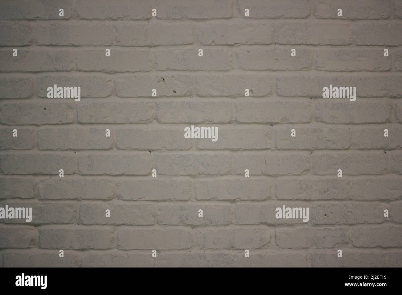 A full frame view of a brick wall painted with white paint Stock Photo ...
