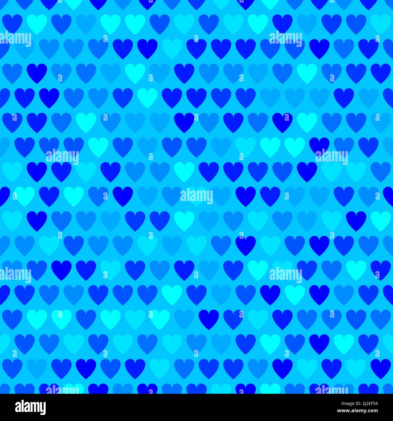 Tech background. Filled pattern of hearts. Cyan colored seamless ...