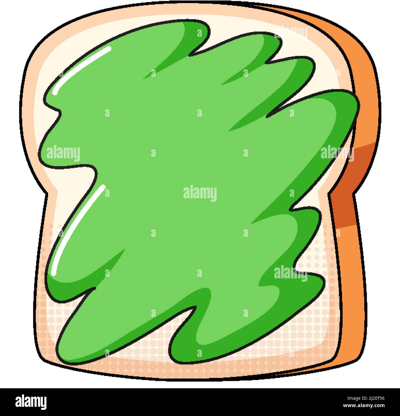 Green jam on toasted bread illustration Stock Vector Image & Art Alamy