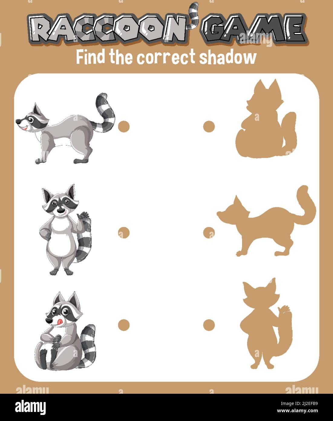Worksheet design for matching shadow illustration Stock Vector Image ...