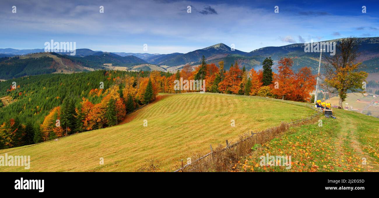 the mountain autumn landscape with colorful forest Stock Photo - Alamy