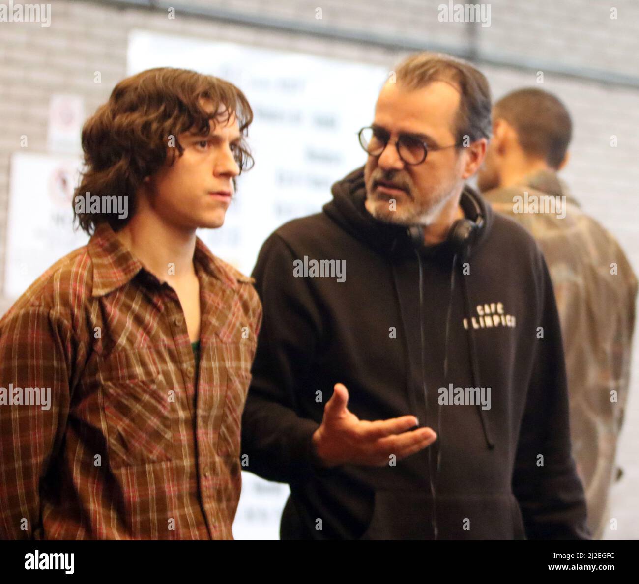 New York, USA. March 31, 2022. Tom Holland, Kornel Mundruczo shooting