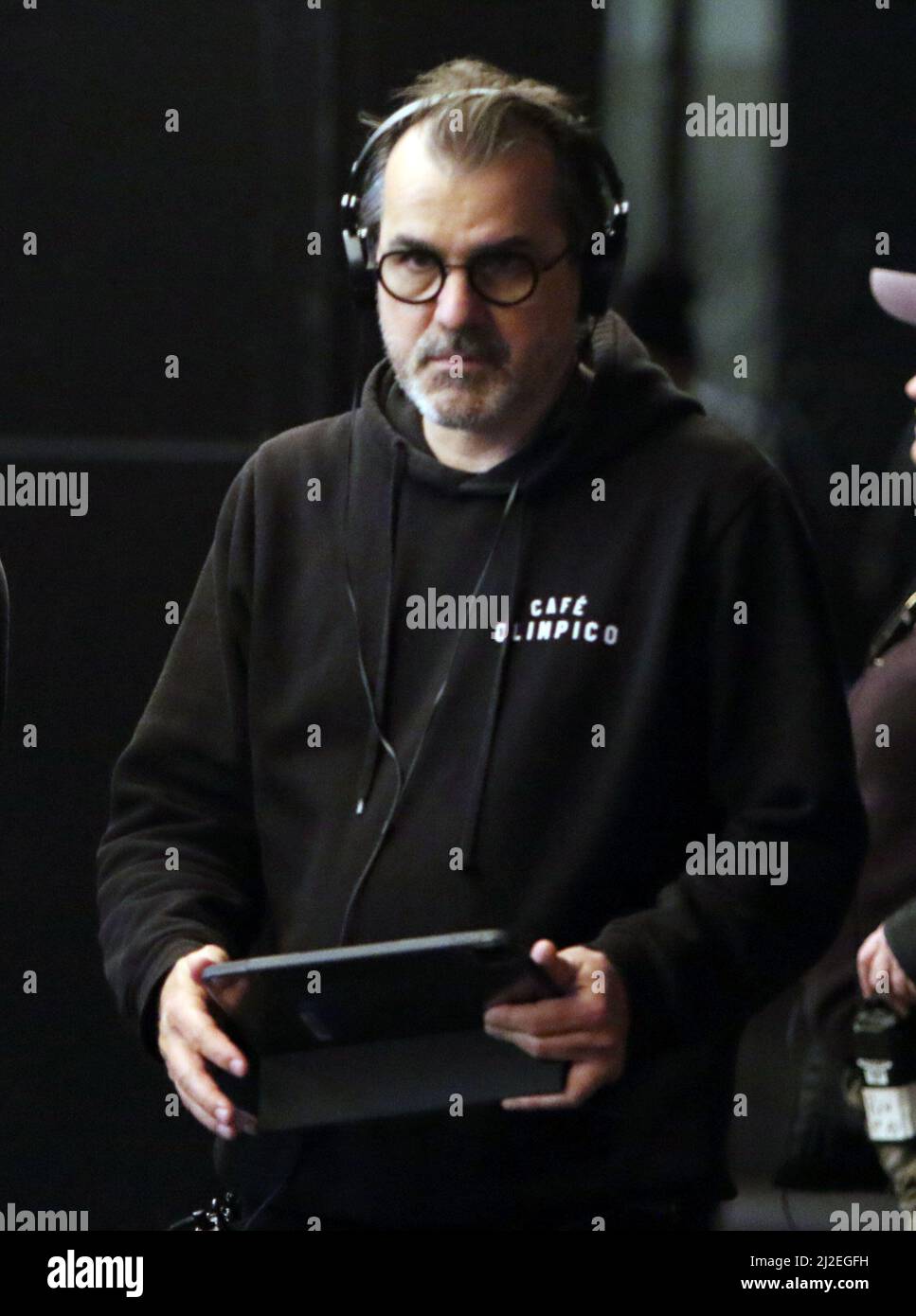 New York, USA. March 31, 2022. Kornel Mundruczo shooting on the set of