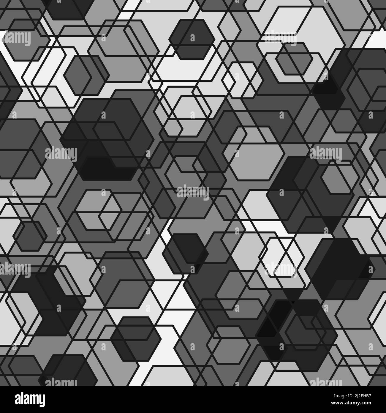 Geometric fade hexagon triangle pattern stencil