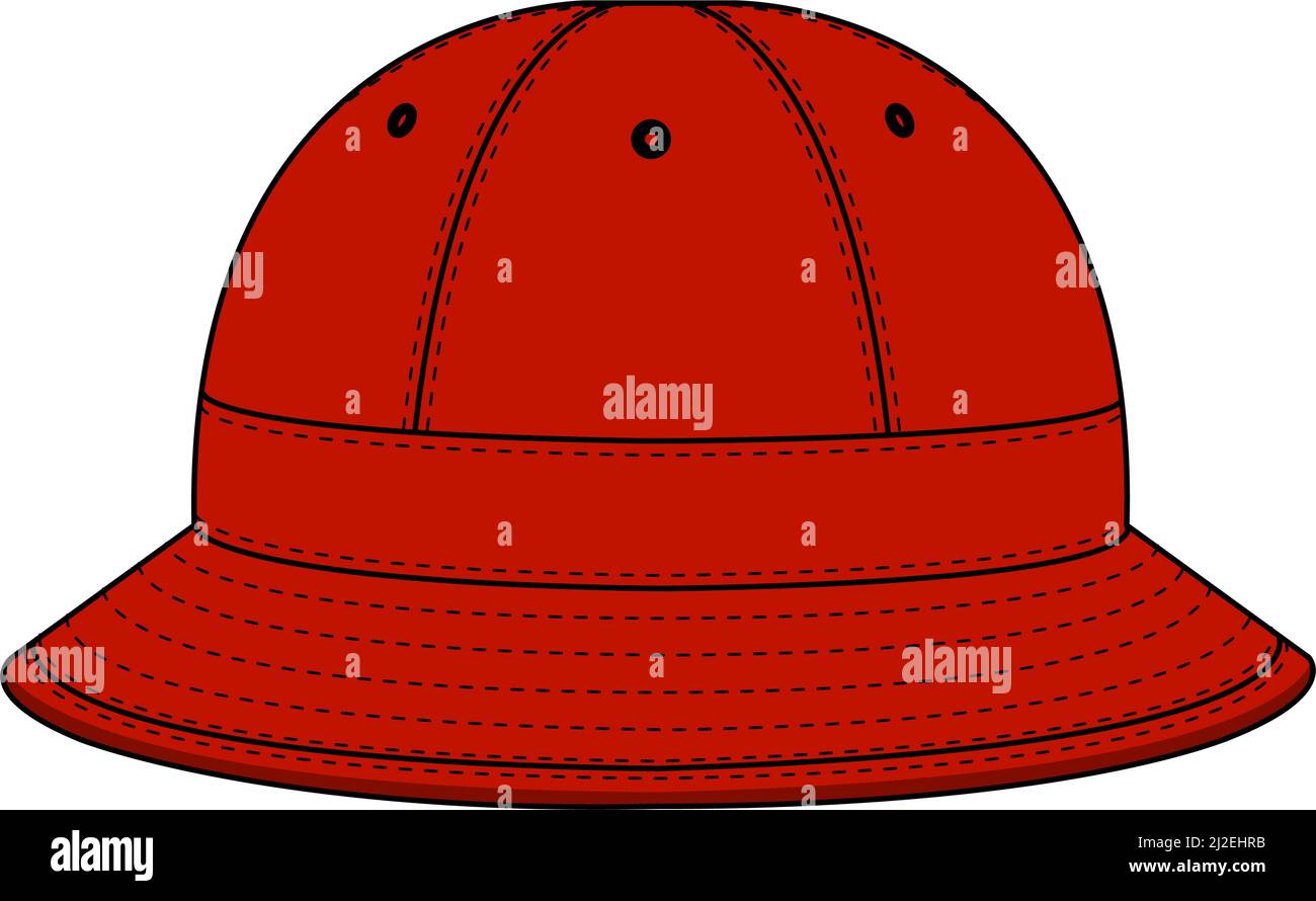 Bucket hat (metro hat ) template vector 