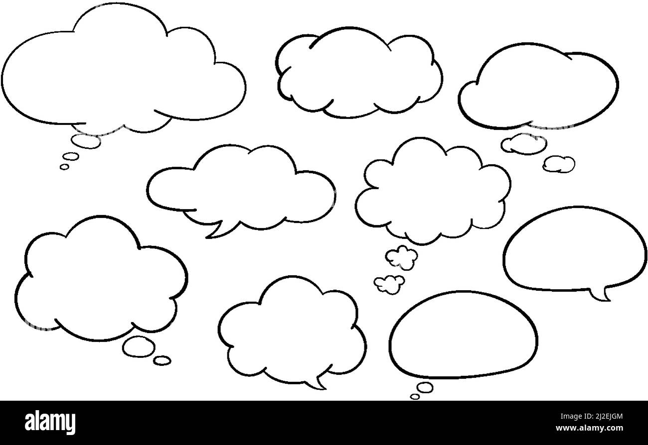 Speech bubble templates on white background illustration Stock Vector ...
