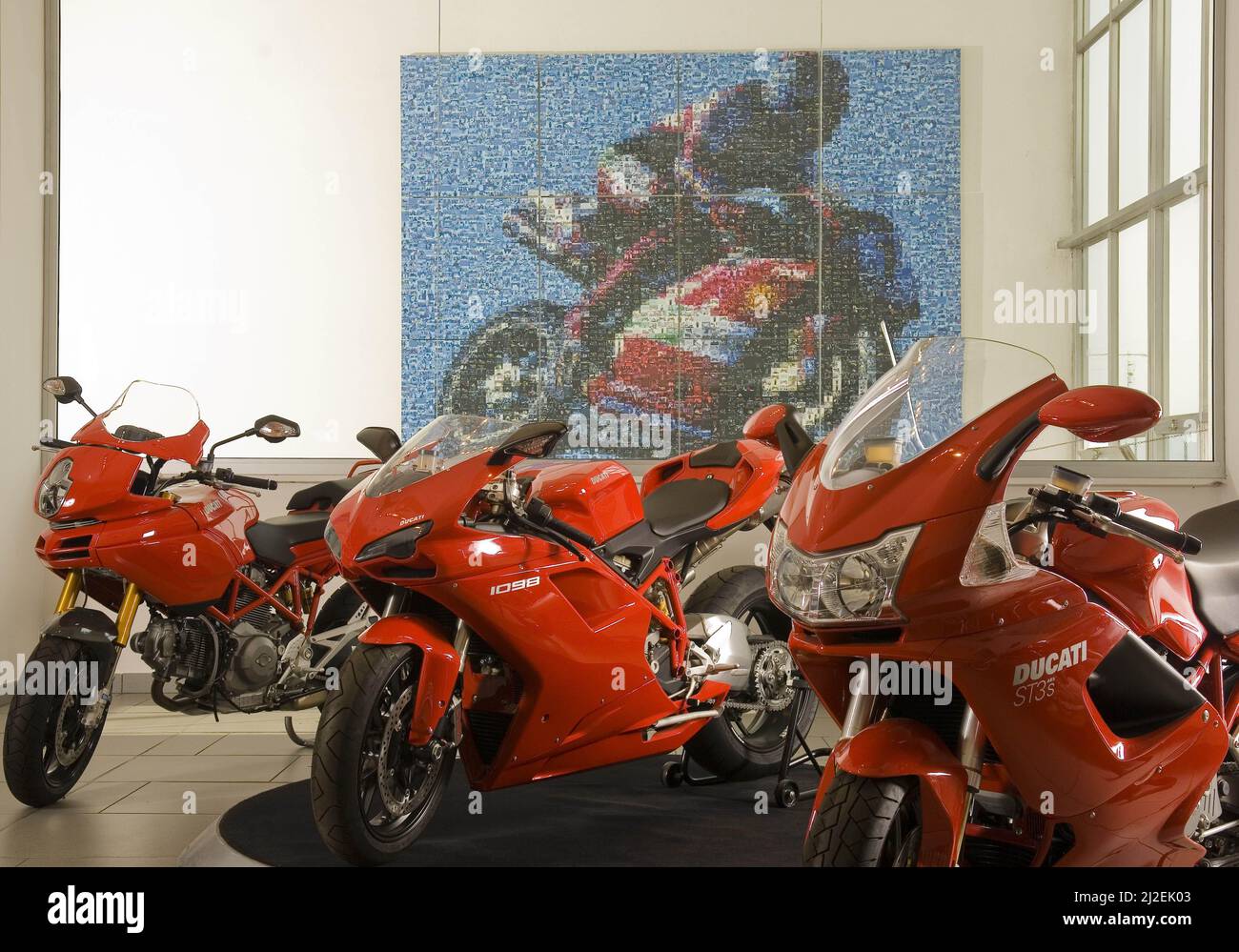 Italy, Bologna, Ducati factory museum   Photo © Sandro Michahelles/Sintesi/Alamy Stock Photo Stock Photo