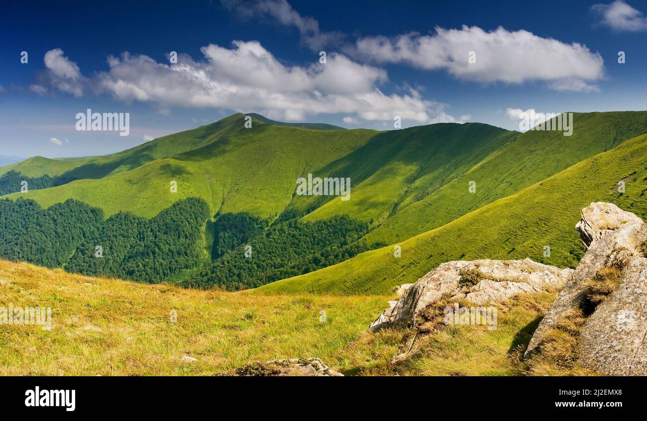 Beautiful mountains landscape and cloudy sky Stock Photo - Alamy