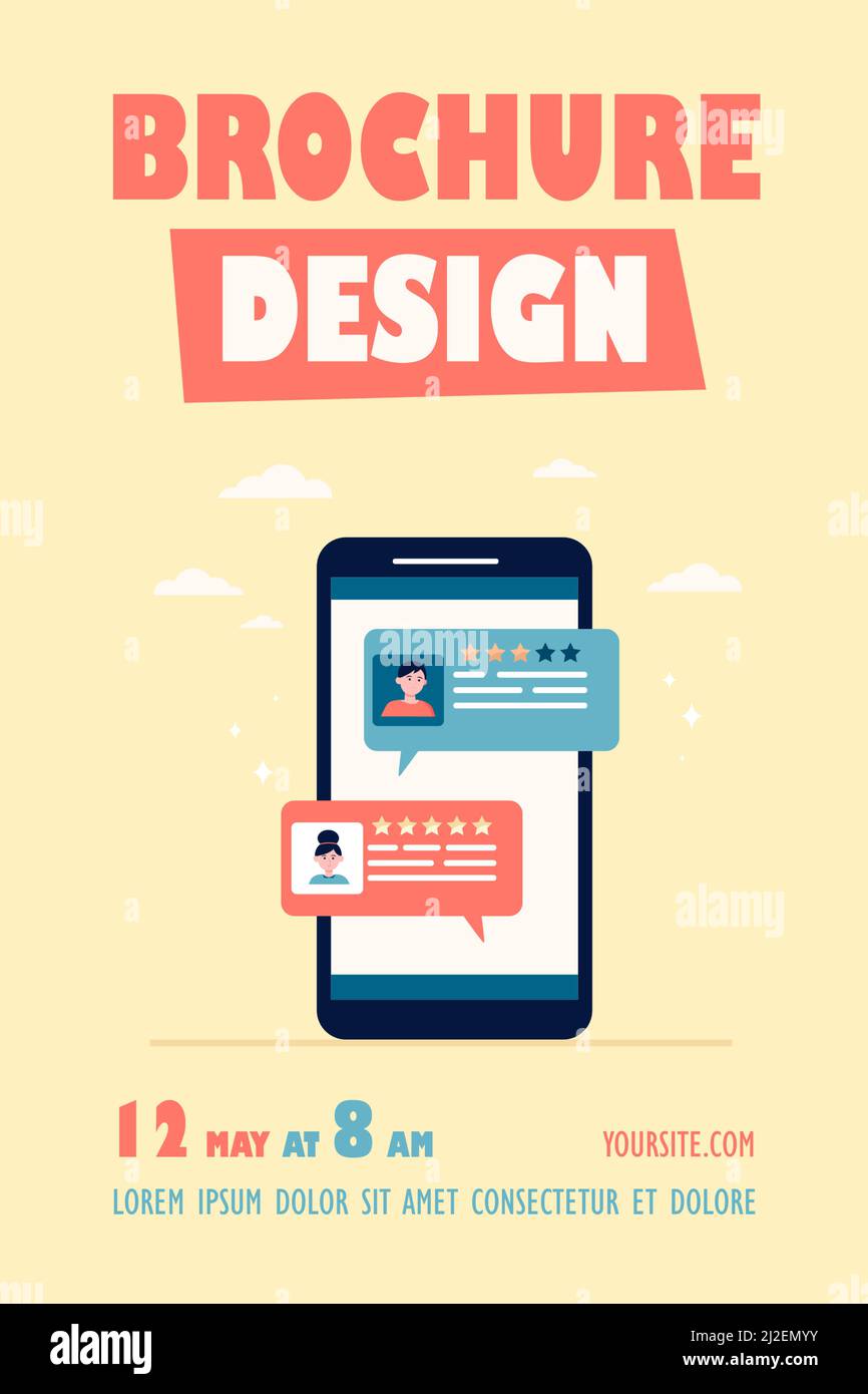 Online chat interface. Smart phone screen with users dialog bubbles flat vector illustration. Messenger, social media, communication, comments concept Stock Vector