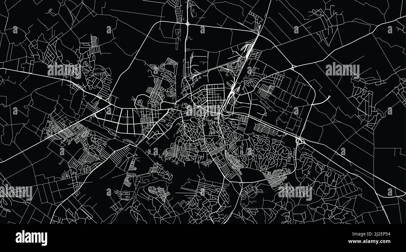 Urban vector city map of Vinnytsia, Ukraine, Europe Stock Vector