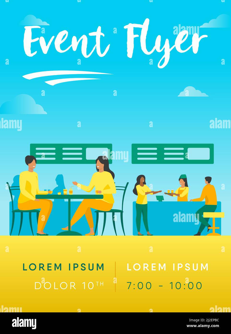 People eating in food court cafeterias. Cartoon characters sitting at cafe  tables and having lunch or dinner. Vector illustration for restaurant inter  Stock Vector Image \u0026 Art - Alamy