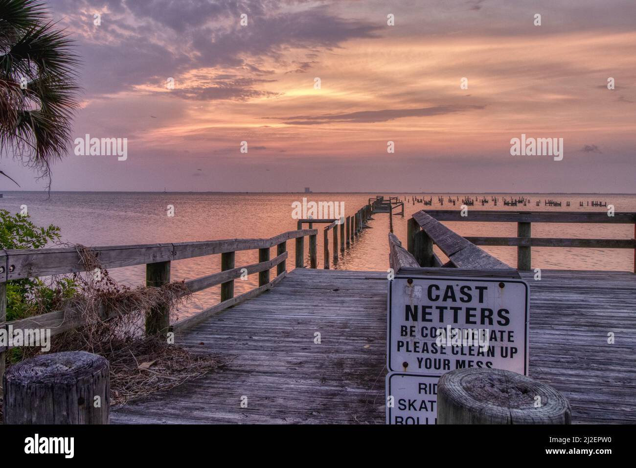 Rotary Riverside Park in Titusville FL. Cloudy morning along the Indian