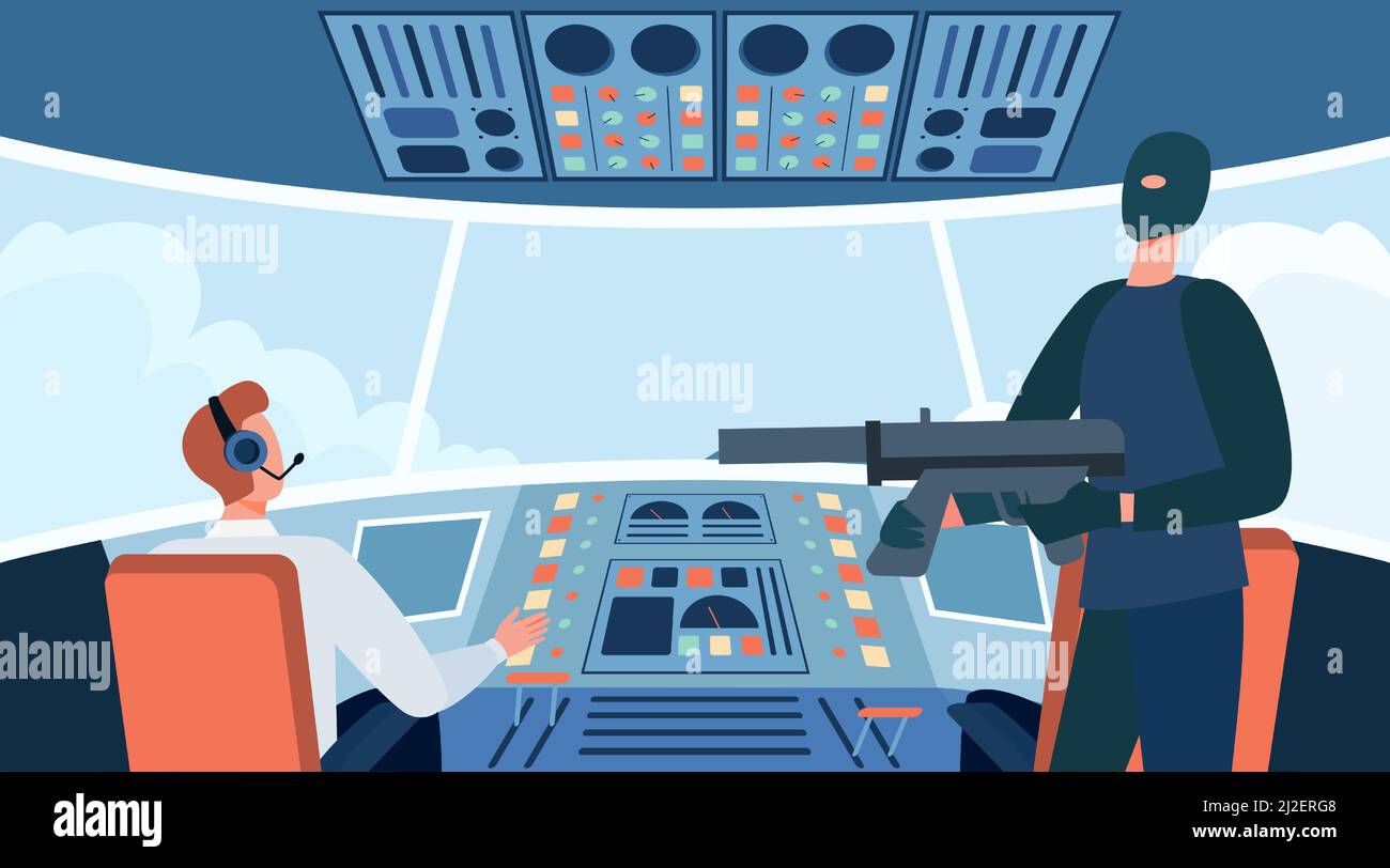 Hijacking aircraft Stock Vector Images - Alamy