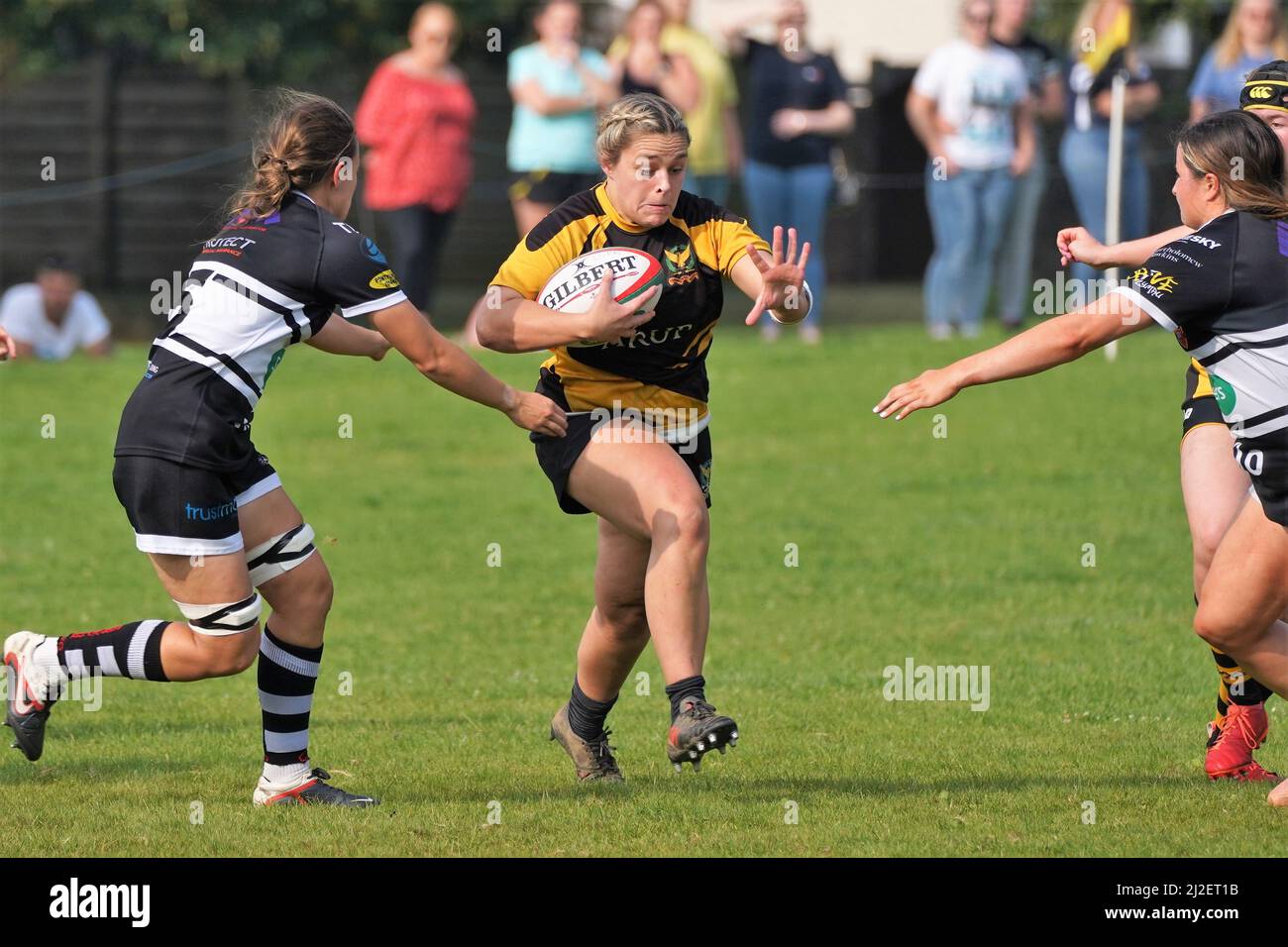 Jenni Scoble (Wales women's squad) in action for Llandaff North Stock Photo