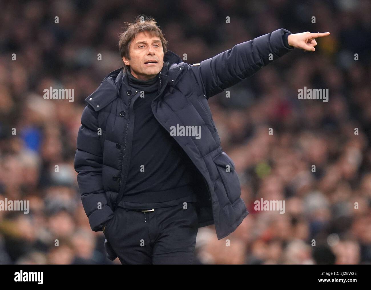 File photo dated 05-02-2022 of Tottenham Hotspur manager Antonio Conte who says qualifying for the Champions League would be a “miracle” but believes his side are in with a chance. Issue date: Friday April 1, 2022. Stock Photo