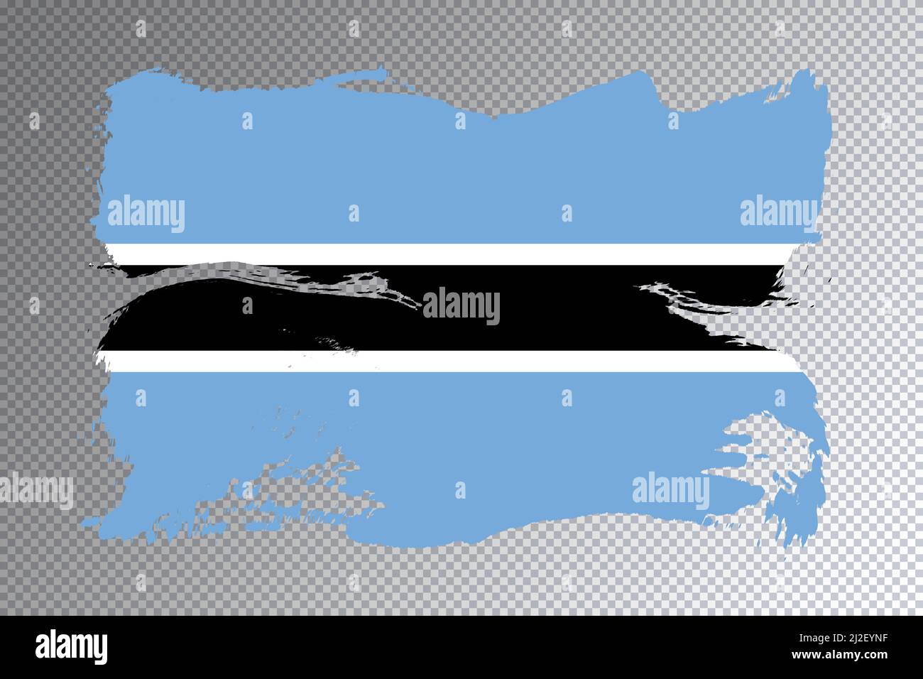 Botswana flag brush stroke, national flag on transparent background ...
