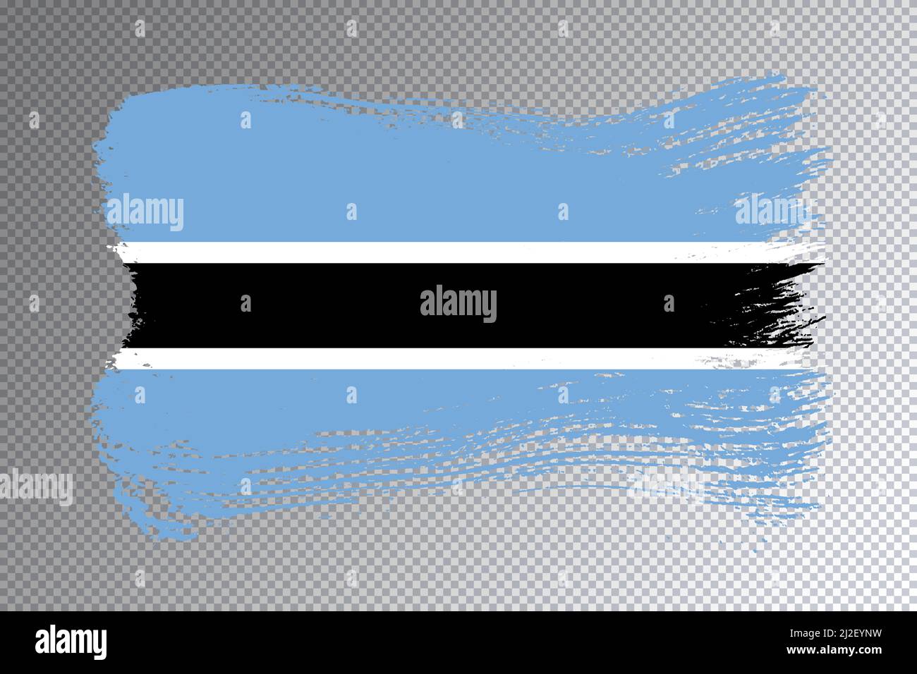 Botswana flag brush stroke, national flag on transparent background ...