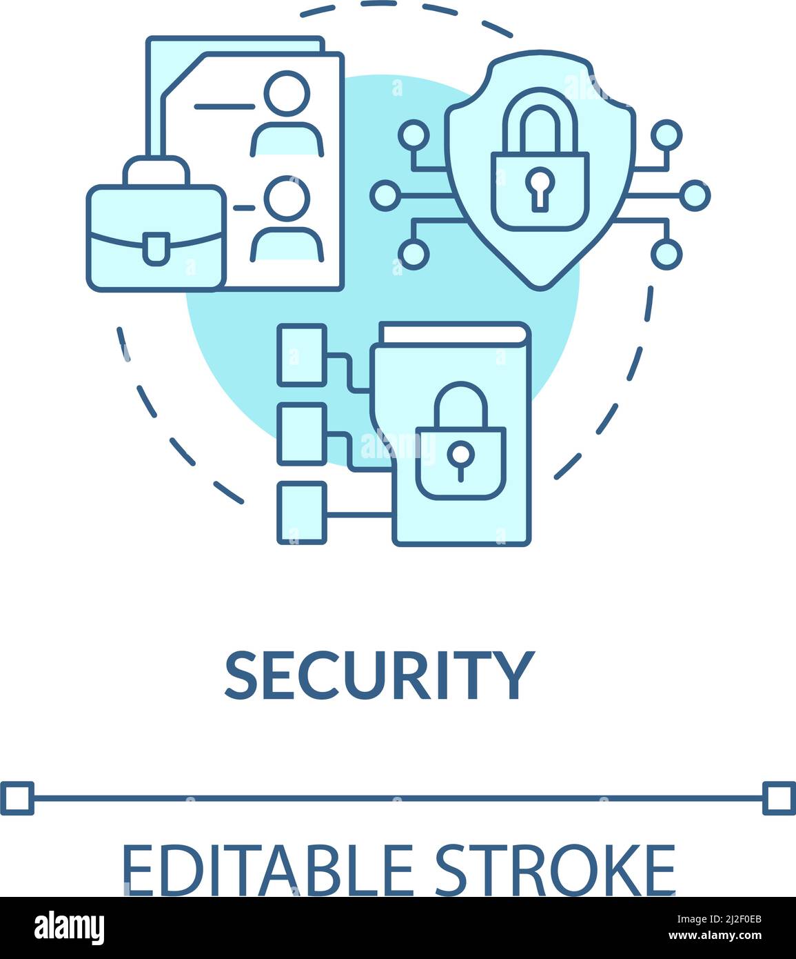 Security turquoise concept icon Stock Vector Image & Art - Alamy