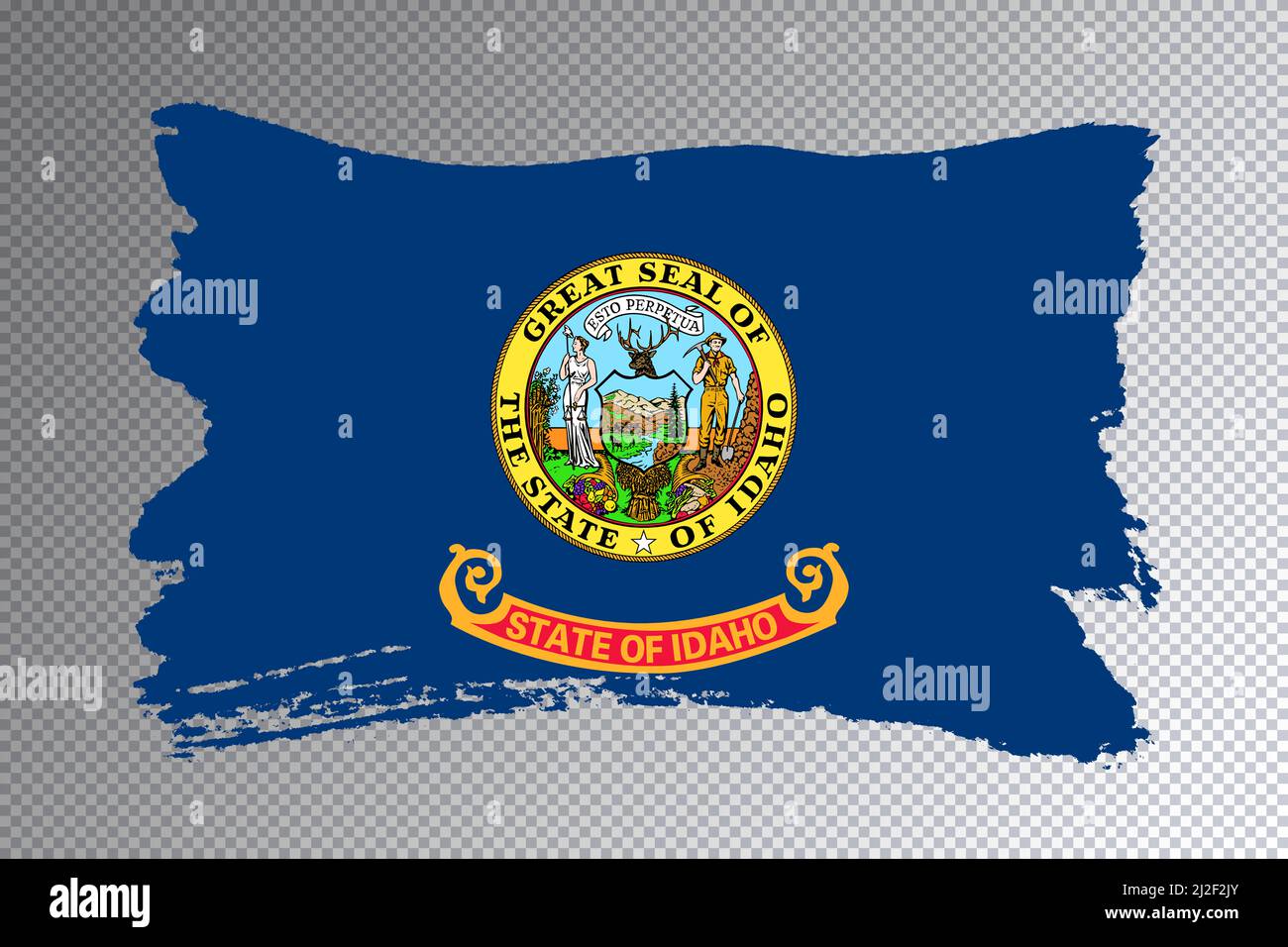 Idaho state flag, Idaho flag transparent background Stock Photo - Alamy