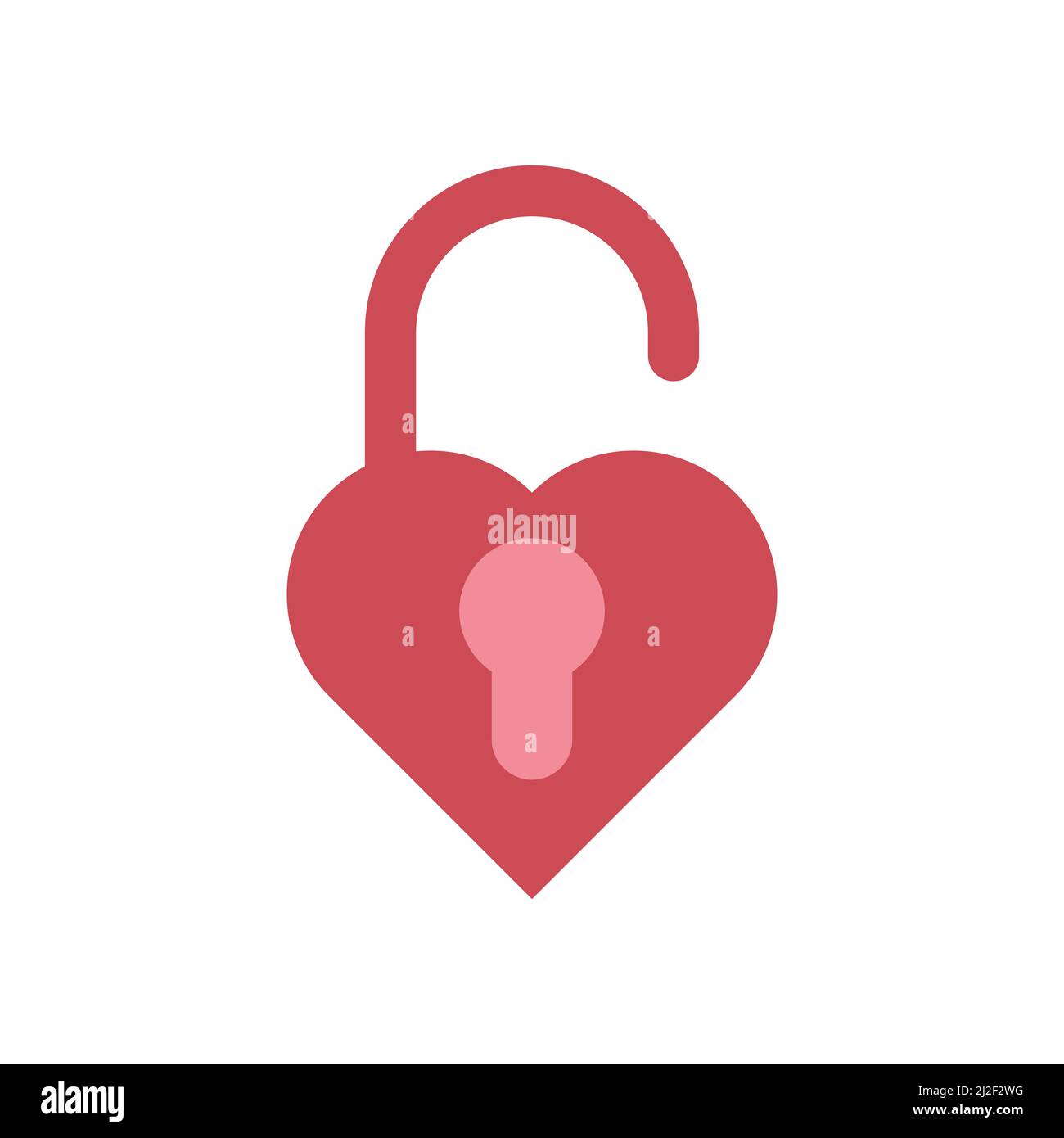 Red unlocked padlock icon Stock Vector Images - Alamy
