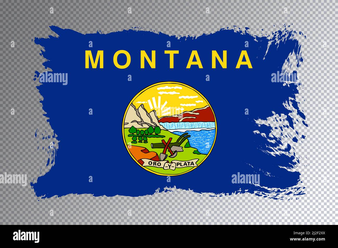 Montana state flag, Montana flag transparent background Stock Photo Alamy